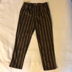 Urban Renewal Cropped Pleated Striped Pants